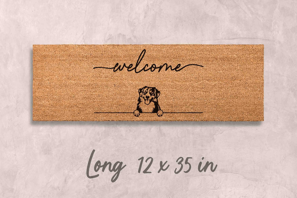 Aussie Dog Lover Doormat, Natural Coir (Latex Backing, Outdoor)