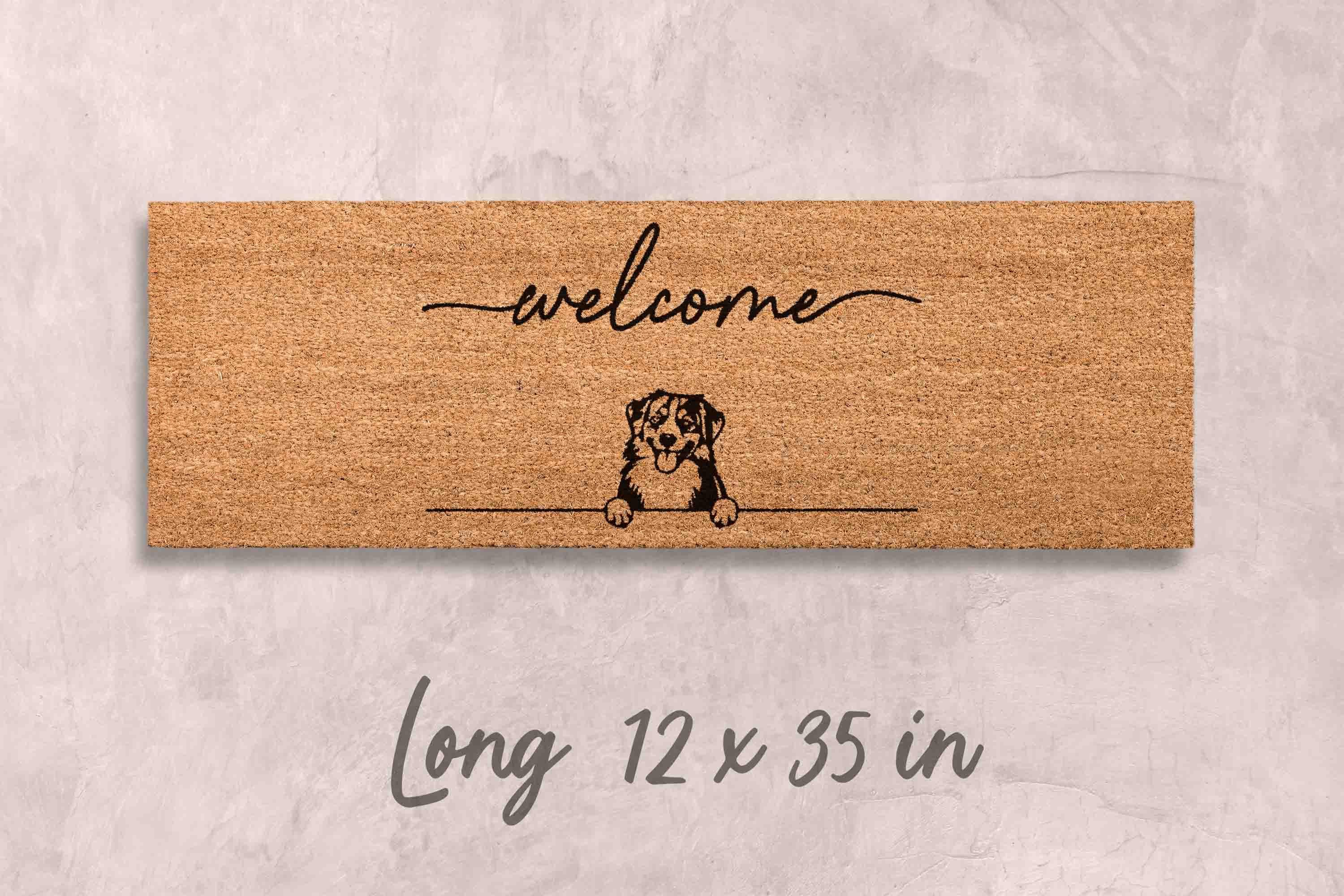Aussie Dog Lover Doormat, Natural Coir (Latex Backing, Outdoor)