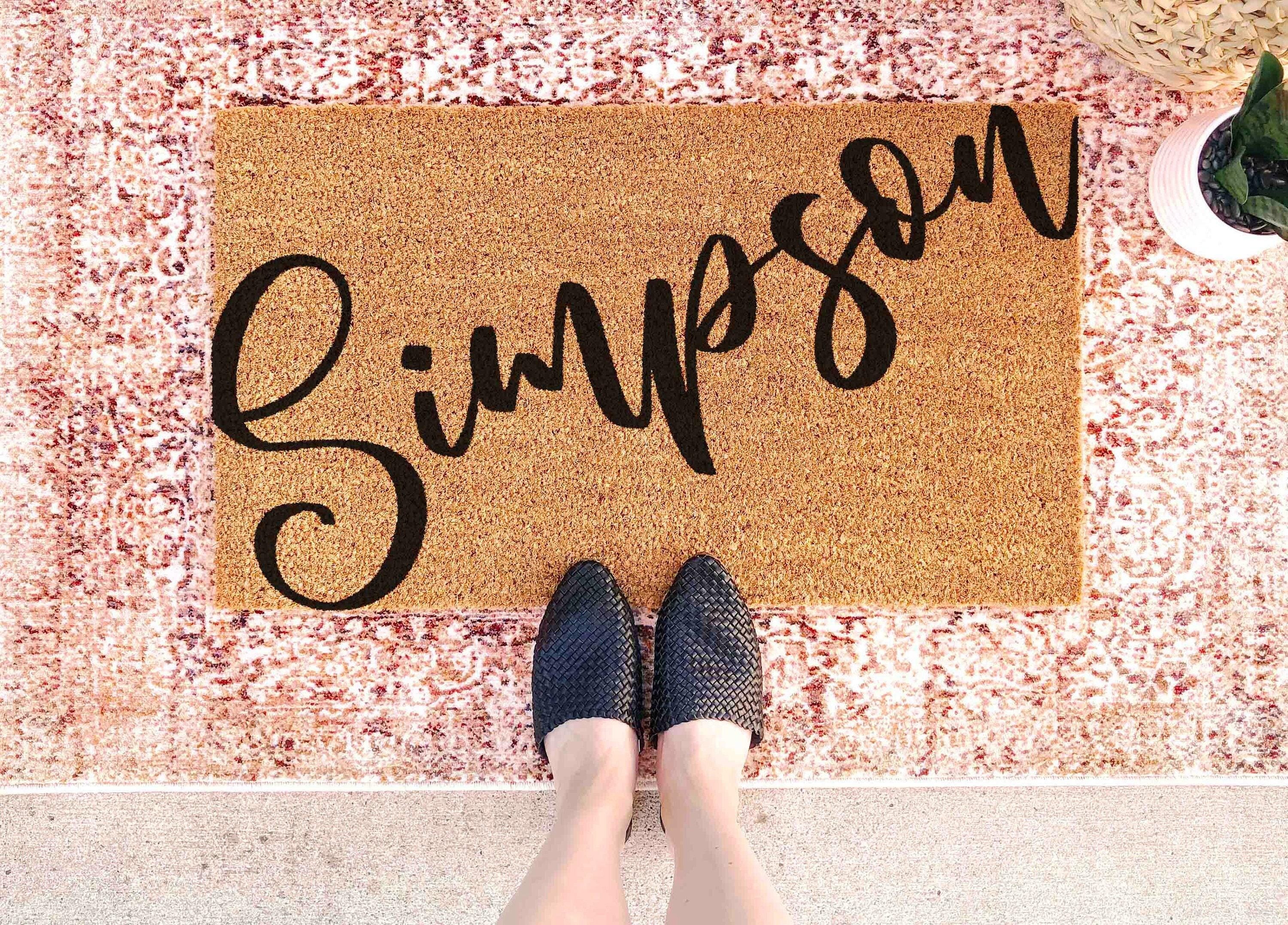 Custom Welcome Doormat - Personalized Family Name Mat