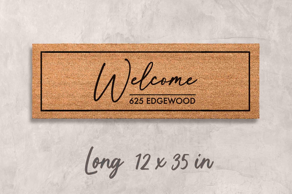 Custom Address Doormat - Personalized Natural Fiber Welcome Mat