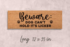 Funny Dog Mom Doormat, Beware Dog Licker (Coir Welcome Mat)