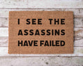 Assassins Doormat: Funny Welcome Mat - Natural Coir, Latex Backing
