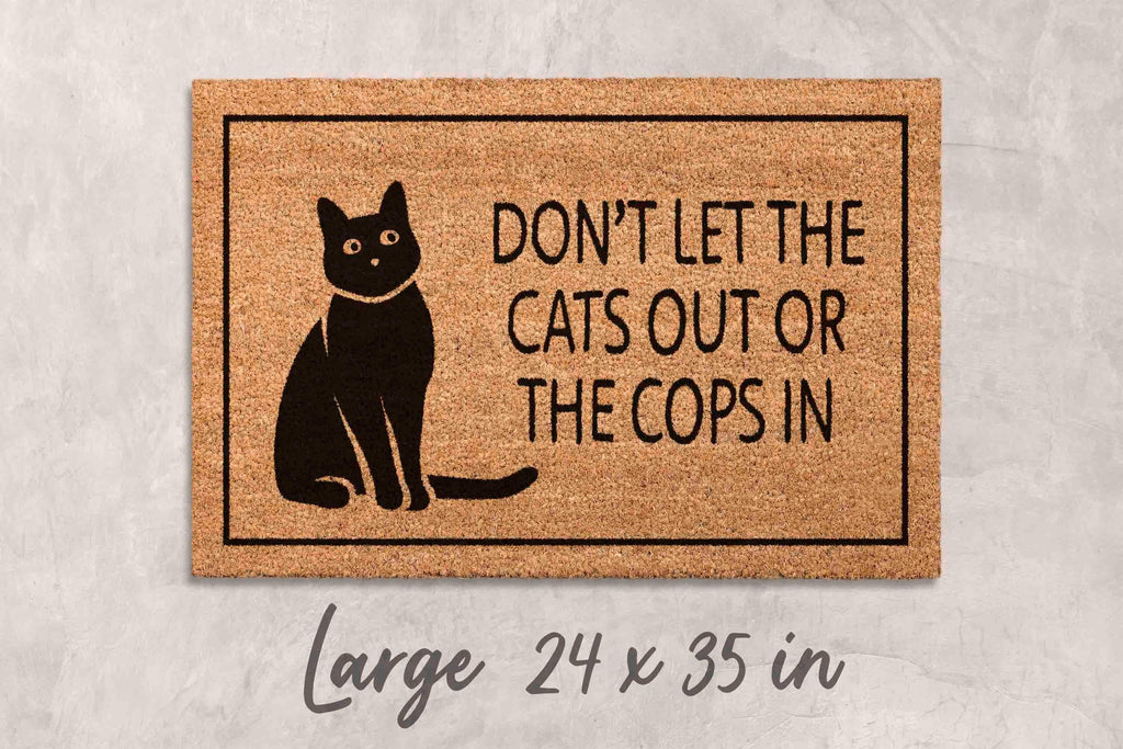 Cat Doormat: Funny Welcome Mat - Natural Coir Rug