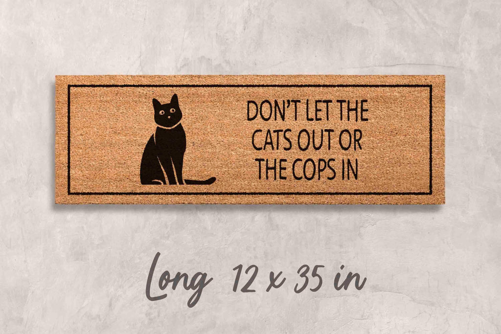 Cat Doormat: Funny Welcome Mat - Natural Coir Rug