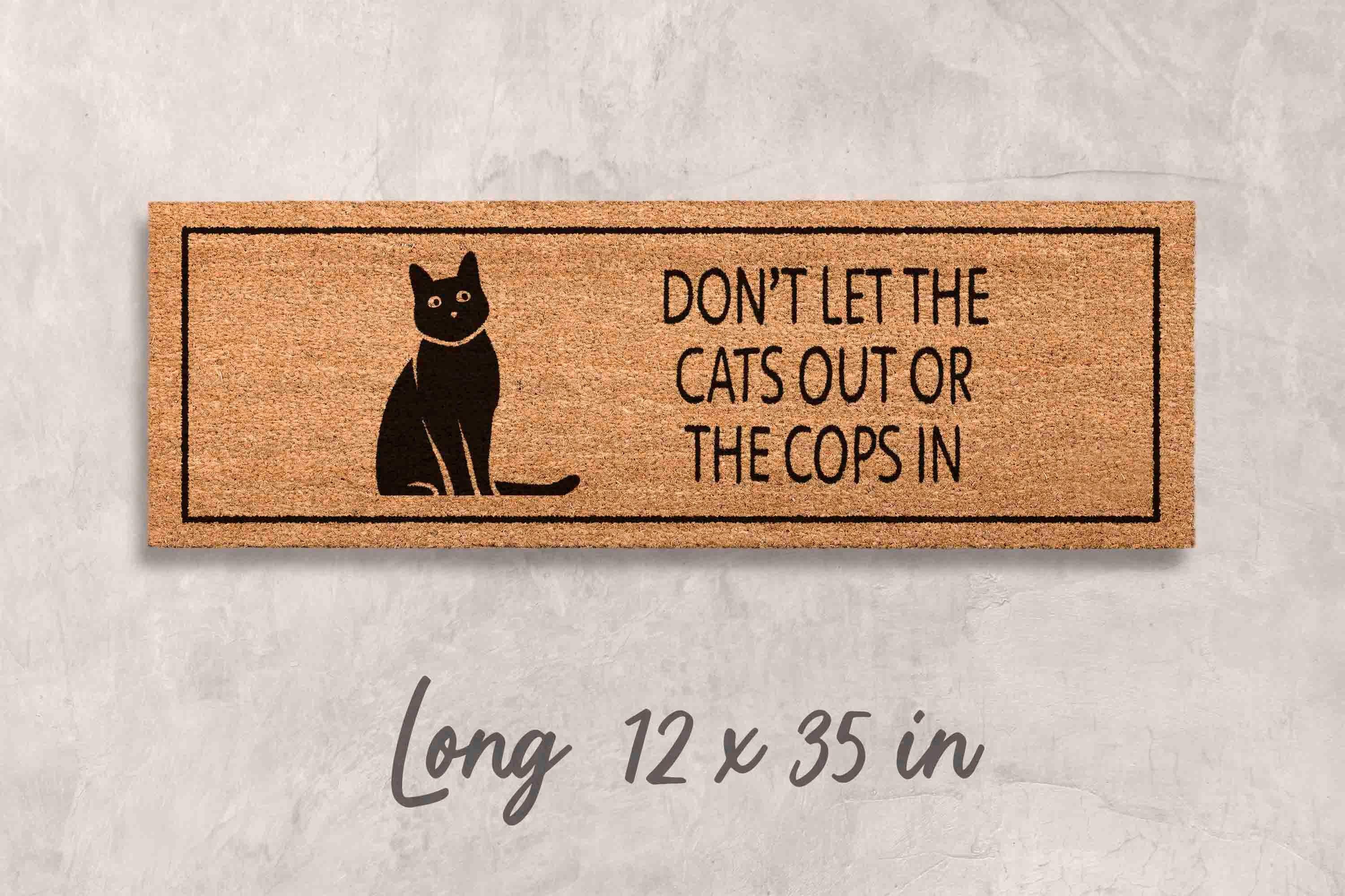 Cat Doormat: Funny Welcome Mat - Natural Coir Rug