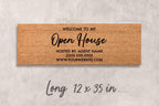 Open House Doormat: Custom Realtor Welcome Mat (Natural Coir)