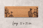 Desert Cactus Doormat: Floral Southwest Design (Natural Coir)
