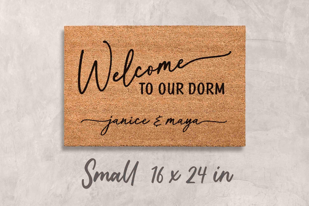 Dorm Room Doormat: Personalized Coir Mat - Custom Name Welcome