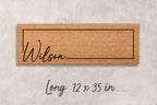 Personalized Coir Doormat, Last Name Design (Natural Fiber, Latex)