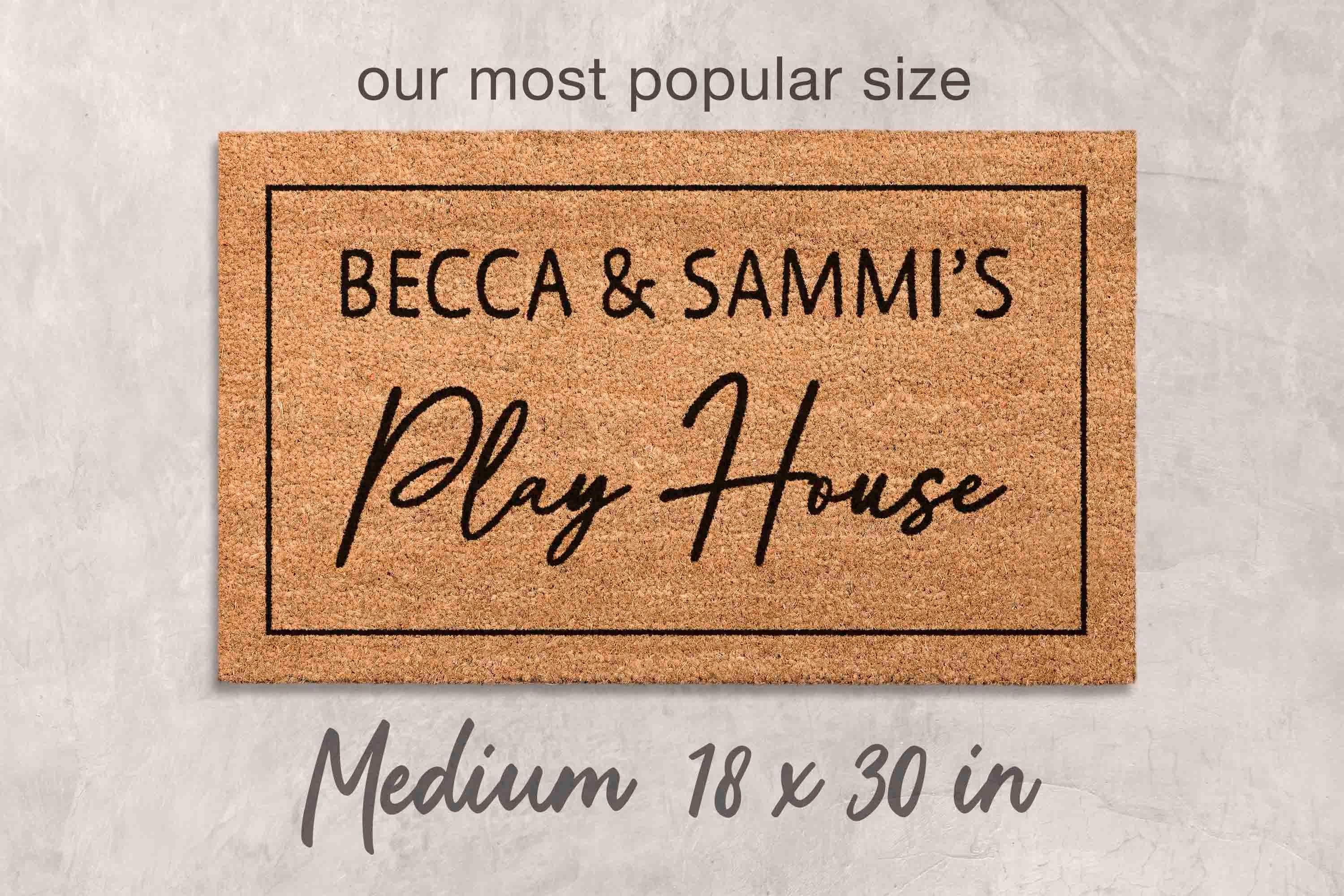 Playhouse Doormat: Custom Kids Welcome Mat - Natural Coir Fiber