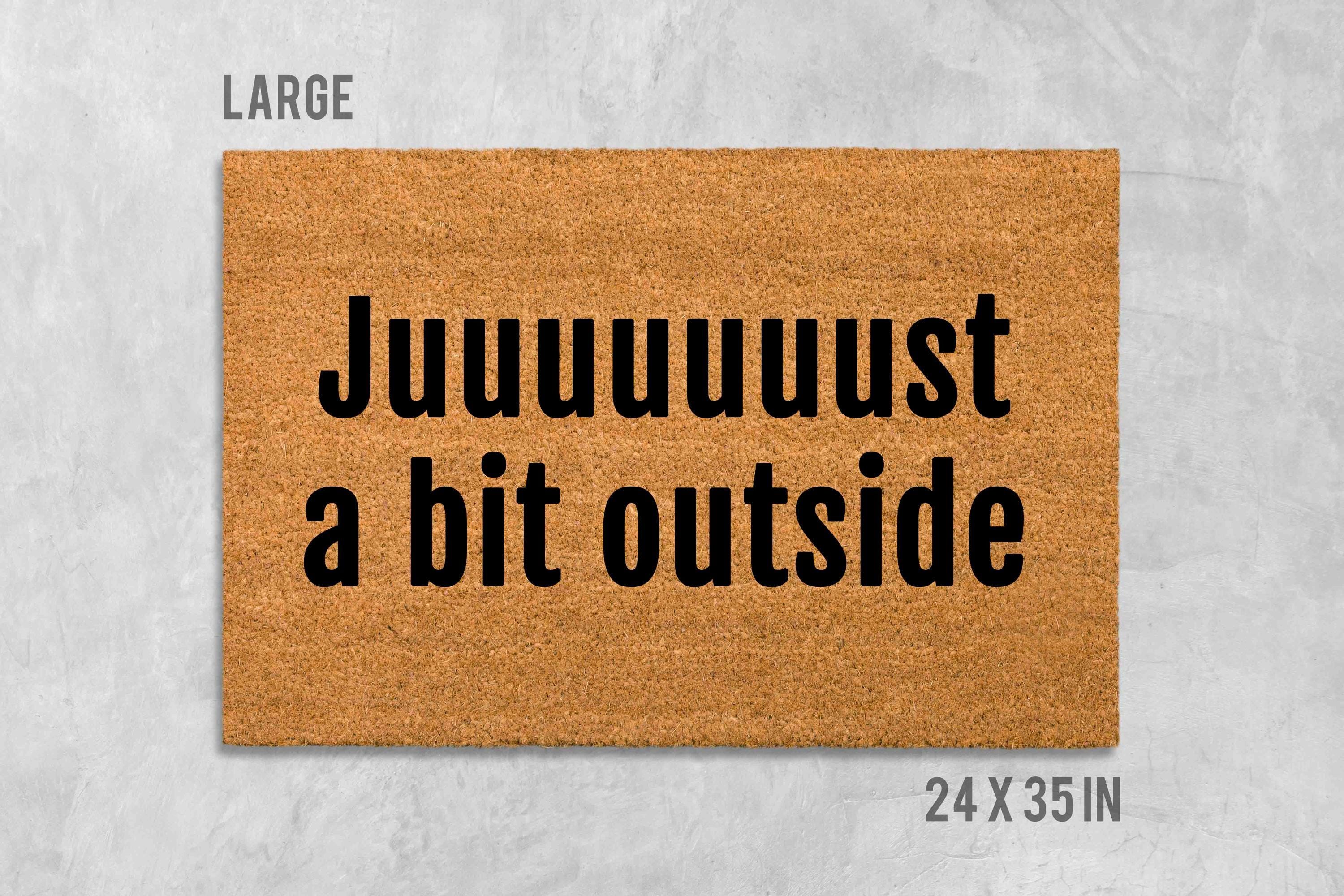 Doormat with Bob Uecker Quote: Just a Bit Outside - Milwaukee Brewers