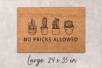 Funny Cactus Doormat No Pricks Allowed (Natural Coir, Latex)