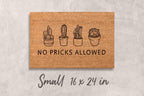 Funny Cactus Doormat No Pricks Allowed (Natural Coir, Latex)