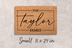 Custom Family Name Doormat: Natural Coir - Latex Backing