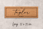 Custom Family Name Doormat: Natural Coir - Latex Backing