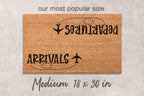 Pilot Door Mat: Airplane Design - Natural Coconut Fiber