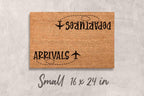 Pilot Door Mat: Airplane Design - Natural Coconut Fiber