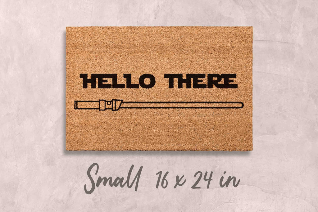 Nerdy Hello There Doormat, Funny Welcome Mat (Natural Coir)