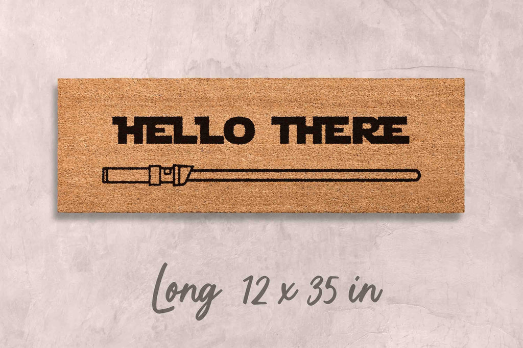 Nerdy Hello There Doormat, Funny Welcome Mat (Natural Coir)