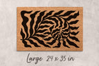 Custom Leaf Doormat: Floral Design - Minimalist Modern Style