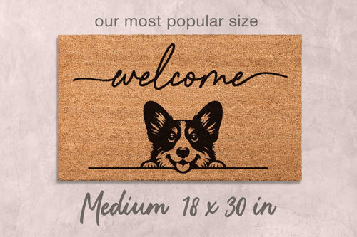 Corgi Doormat: Natural Coir, Non-Slip Welcome Mat