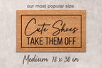 Funny Door Mat: Cute Shoes Design (Coir with Latex Backing)