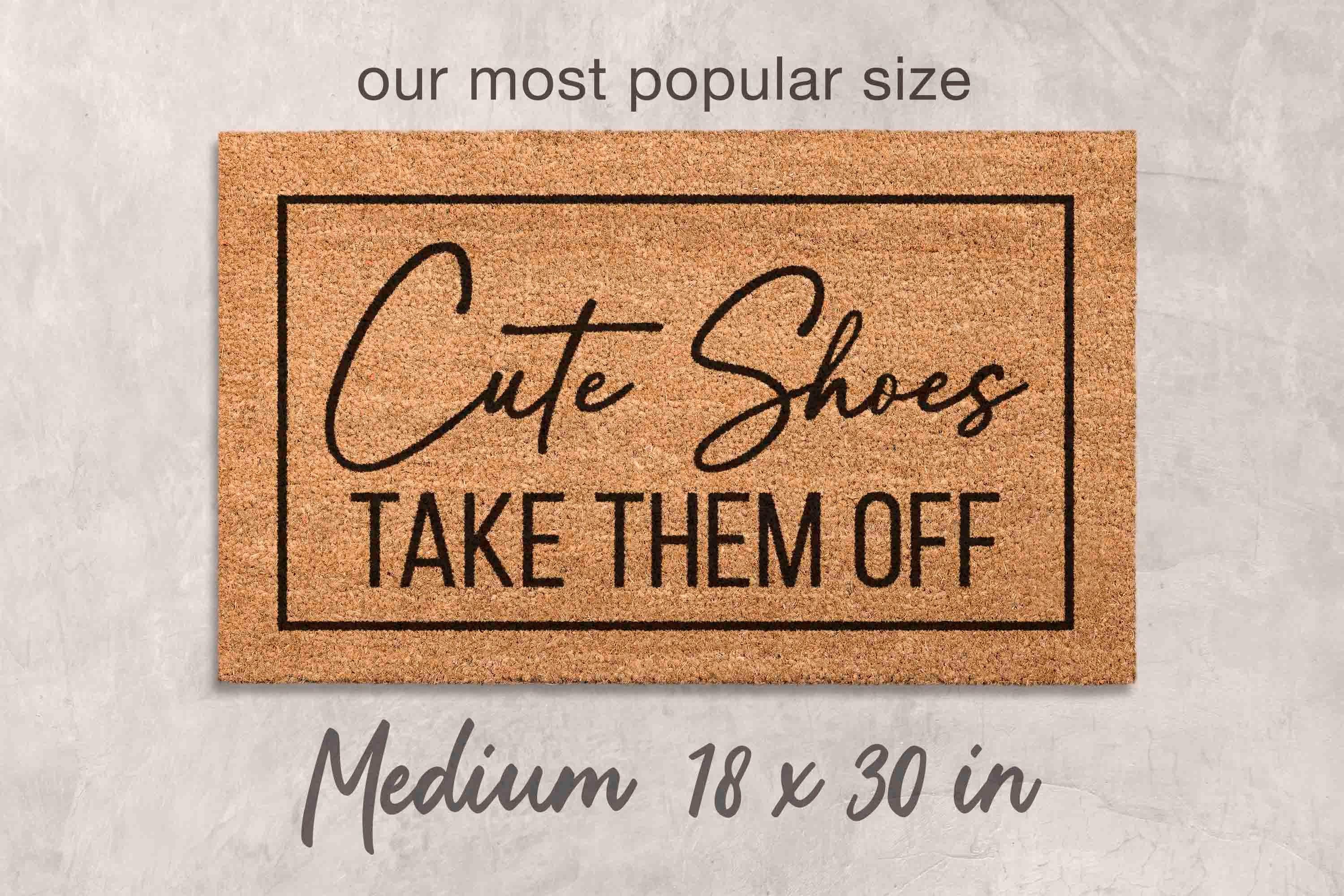 Funny Door Mat: Cute Shoes Design (Coir with Latex Backing)