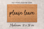 Please Leave Doormat - Funny Rude Welcome Mat, Natural Coir