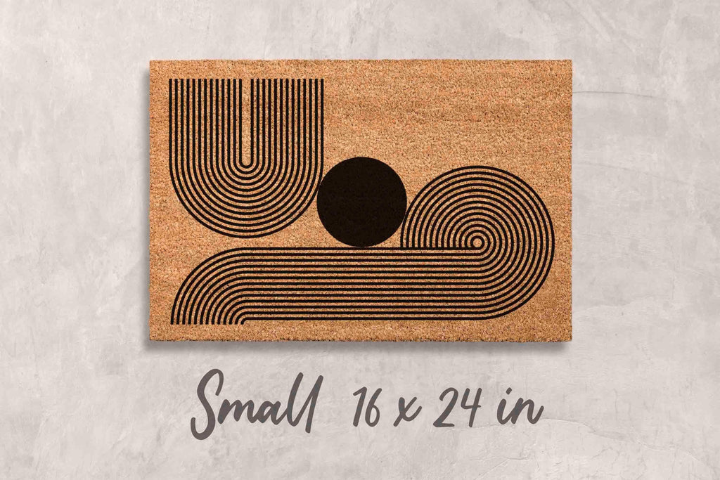 Minimalist Doormat: Midcentury Boho Style - Natural Coir Fiber