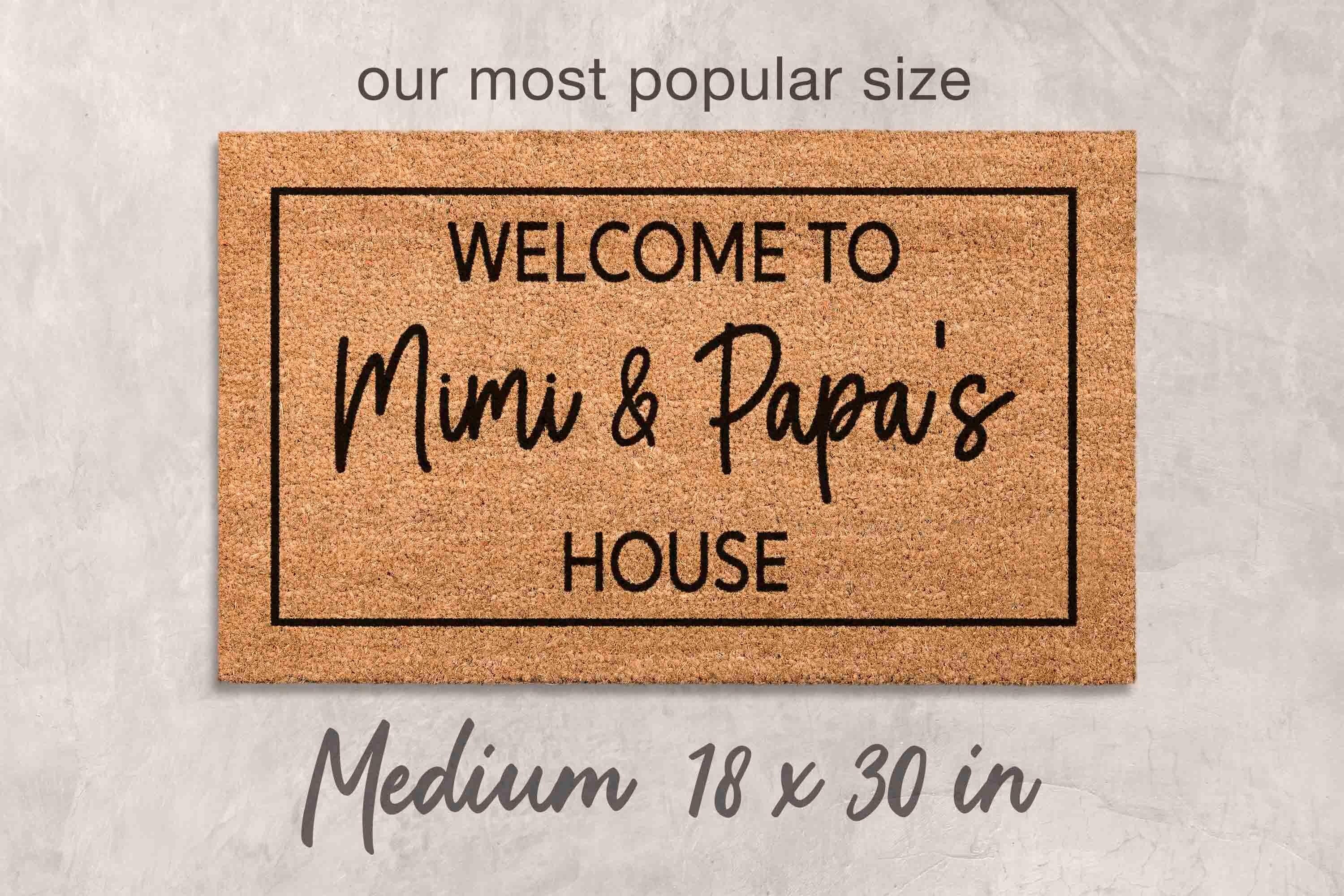 Grandparents Welcome Mat: Custom Coir Doormat (Personalized Design)