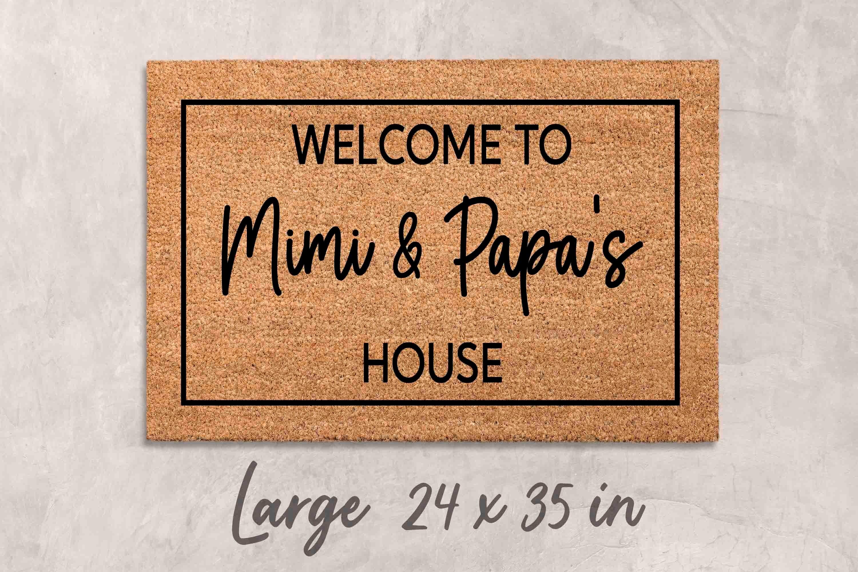 Grandparents Welcome Mat: Custom Coir Doormat (Personalized Design)
