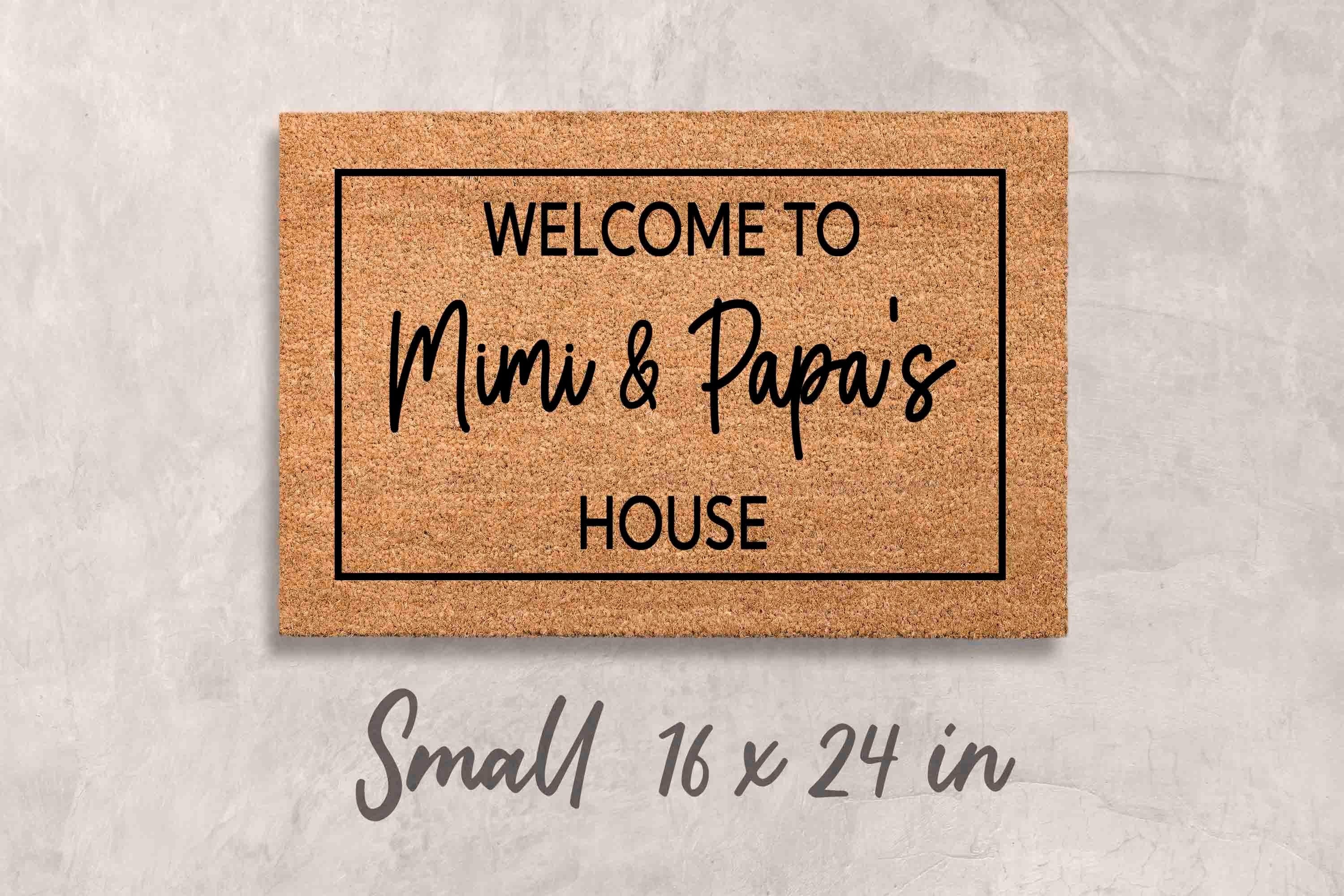 Grandparents Welcome Mat: Custom Coir Doormat (Personalized Design)
