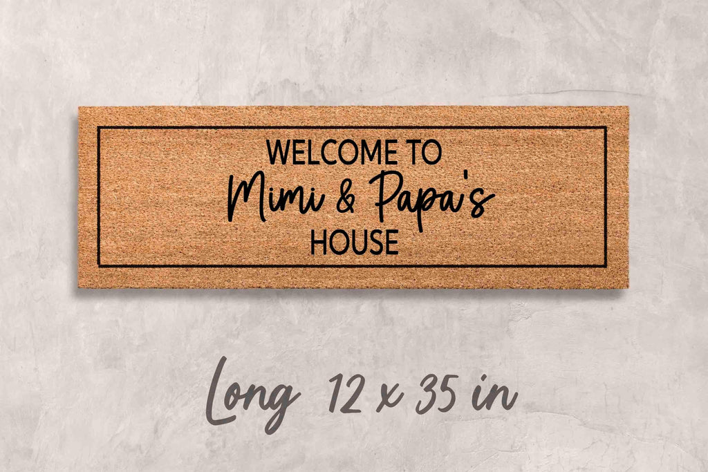 Grandparents Welcome Mat: Custom Coir Doormat (Personalized Design)