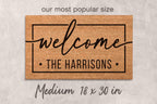Custom Welcome Mat: Personalized Family Name - Natural Coir Fiber