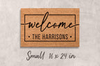 Custom Welcome Mat: Personalized Family Name - Natural Coir Fiber