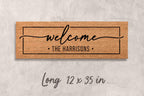 Custom Welcome Mat: Personalized Family Name - Natural Coir Fiber