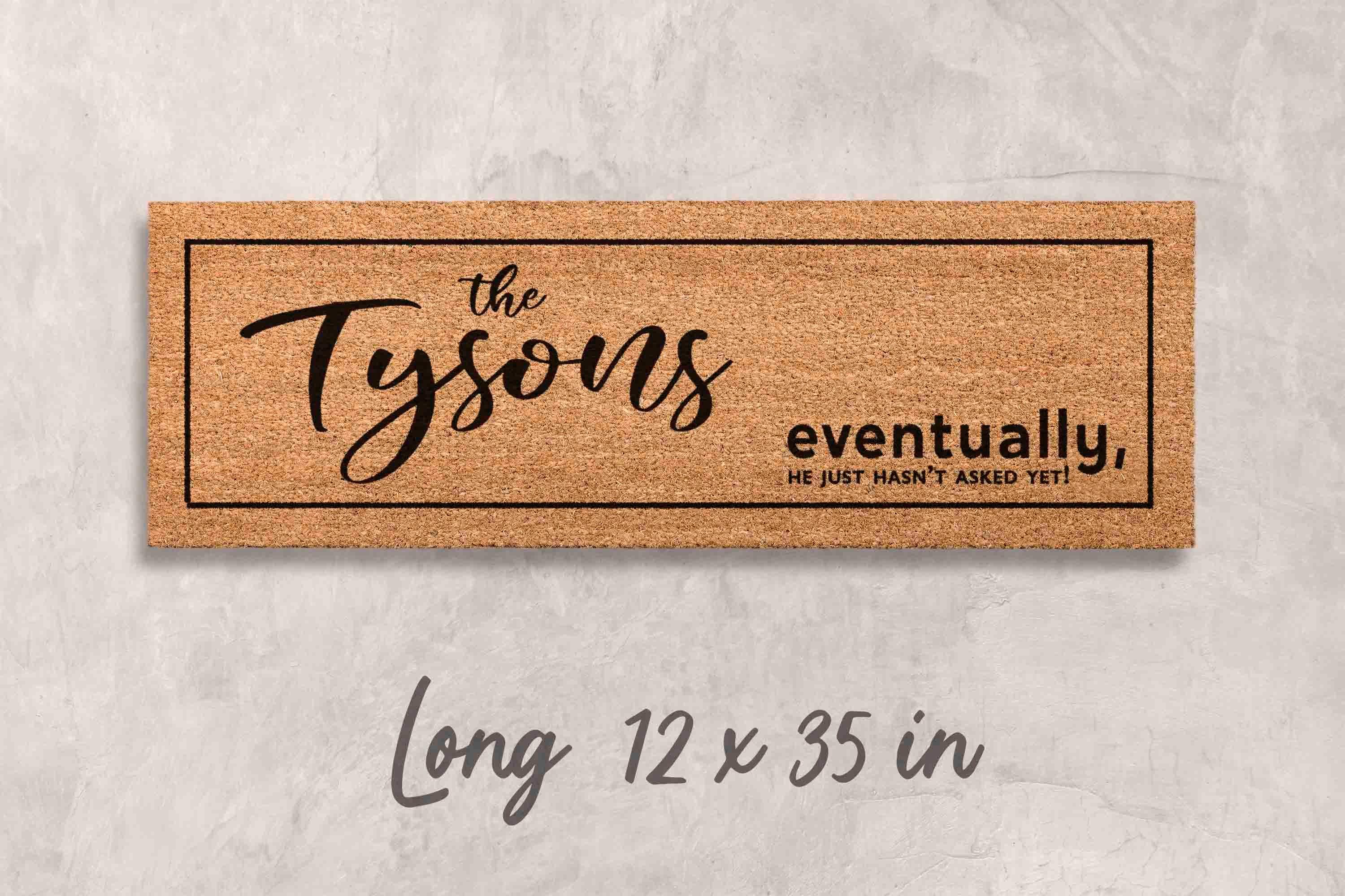 Personalized Couples Doormat: Custom Last Name Newlywed Welcome Mat