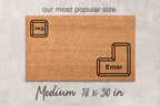 Enter Escape Doormat: Funny Keyboard Design - Natural Coir Fiber