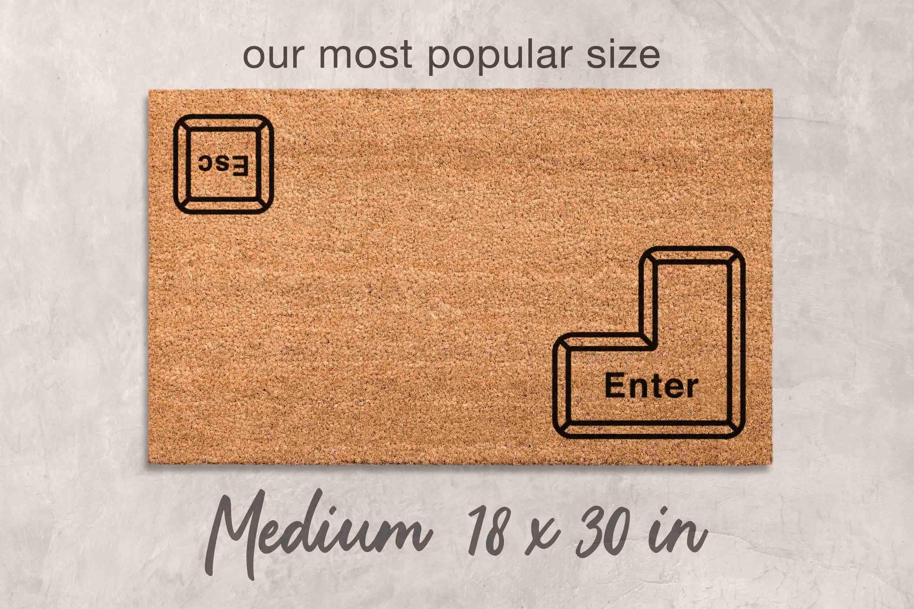 Enter Escape Doormat Keyboard Doormat Nerdy Gift Welcome Mat Cool Welcome Mat Nerd Unique Door Mat Unique Doormat Computer Gift Programmer