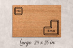 Enter Escape Doormat: Funny Keyboard Design - Natural Coir Fiber