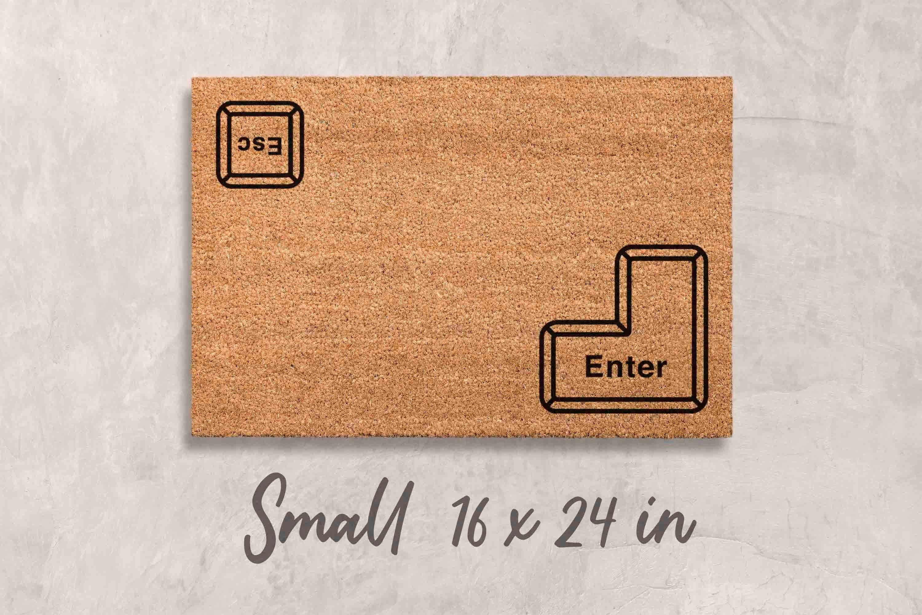Enter Escape Doormat Keyboard Doormat Nerdy Gift Welcome Mat Cool Welcome Mat Nerd Unique Door Mat Unique Doormat Computer Gift Programmer