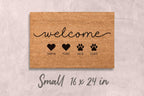 Personalized Dog Doormat: Custom Family Name - Natural Coir Fiber