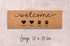 Personalized Dog Doormat: Custom Family Name - Natural Coir Fiber
