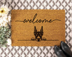 Doberman Welcome Mat - Funny Dog Lover Gift, Coir