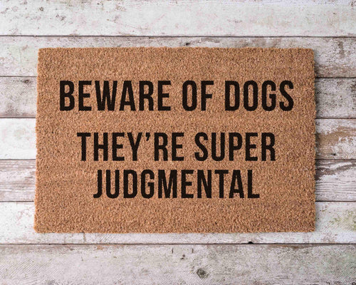 Beware of Dogs Doormat - Funny Dog Owner Welcome Mat