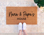 Grandparents Welcome Doormat - Personalized Natural Coir Mat