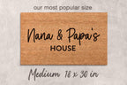 Grandparents Welcome Doormat - Personalized Natural Coir Mat