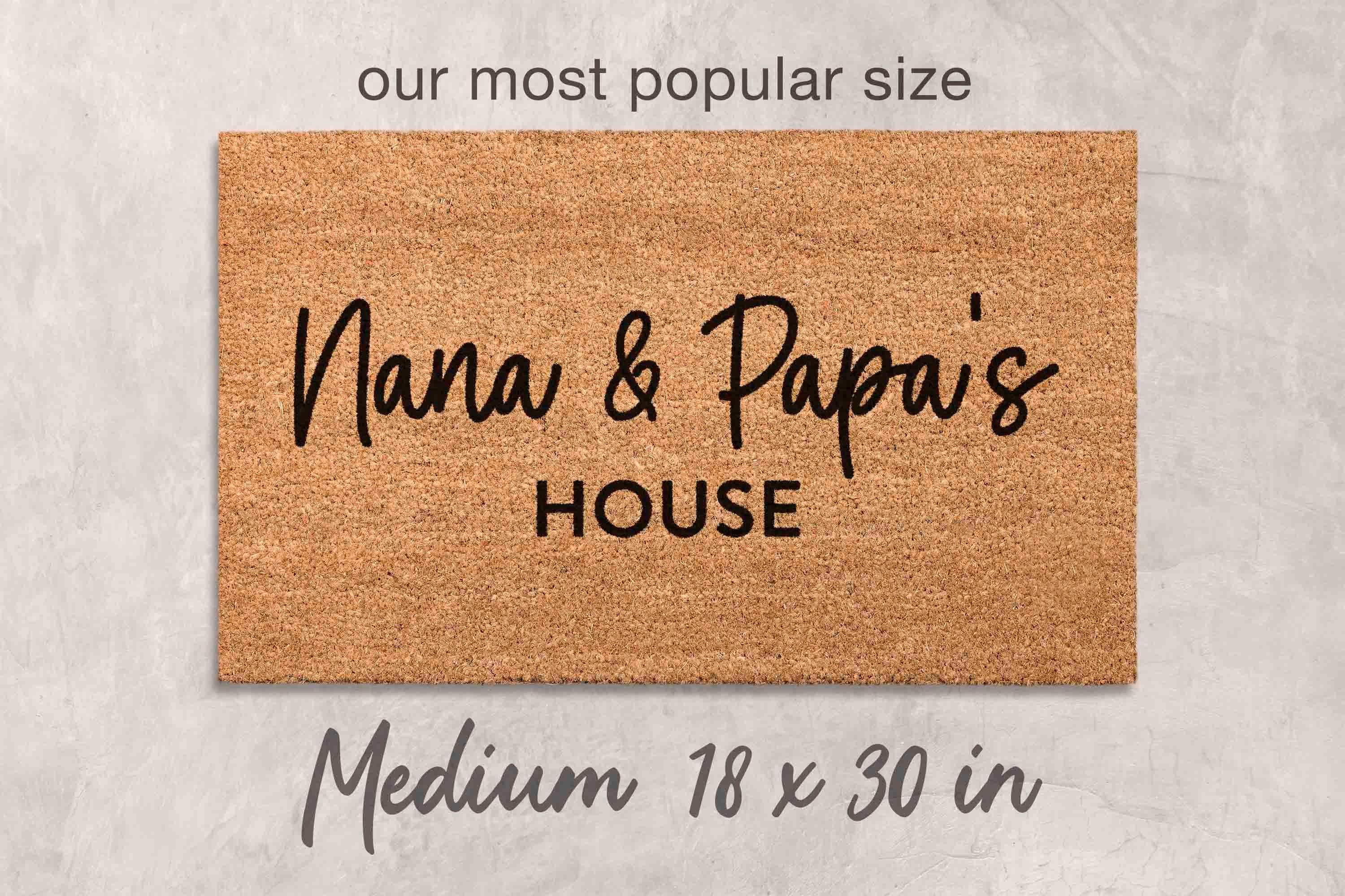 Grandparents Welcome Doormat - Personalized Natural Coir Mat