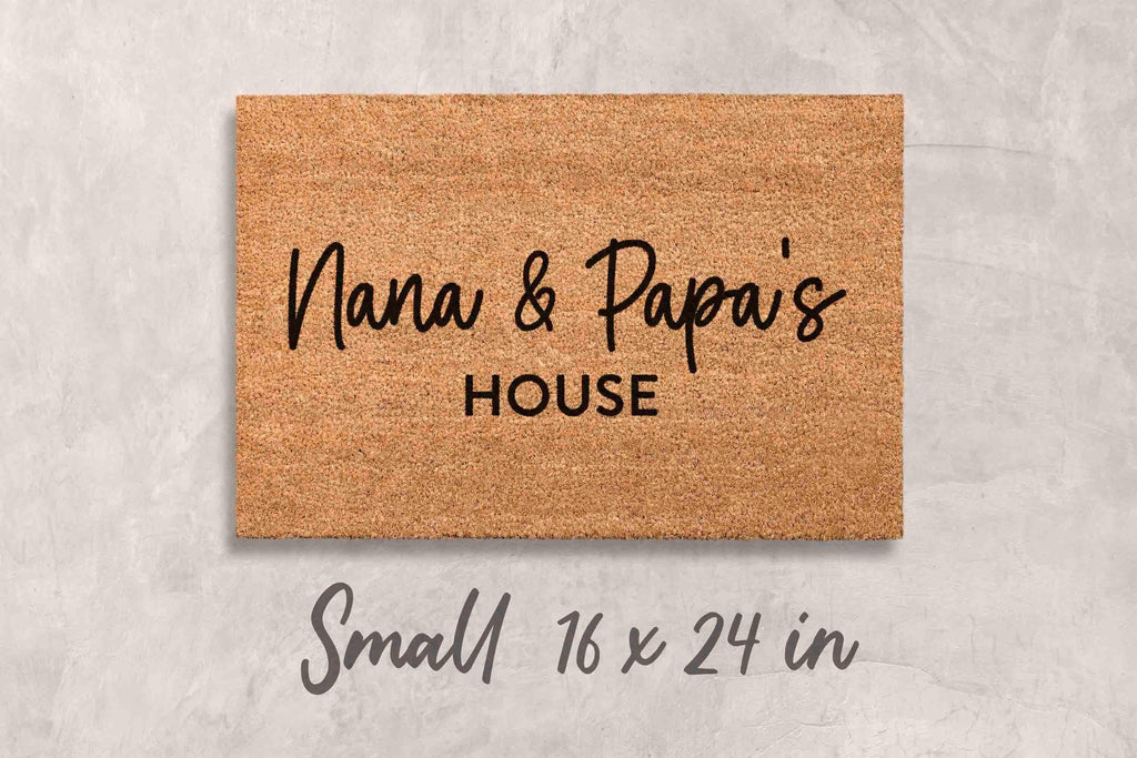 Grandparents Welcome Doormat - Personalized Natural Coir Mat