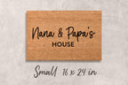 Grandparents Welcome Doormat - Personalized Natural Coir Mat
